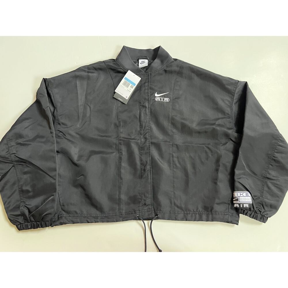 Nike Air Oversized Woven Bomber Jacket Black FN1908-010 Women’s Size M - Picture 8 of 16